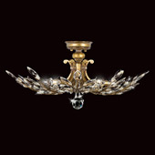 Crystal Crystal Laurel Gold Semi-Flush Mount Ceiling Fixture - Fine Art Handcrafted Lighting 776240