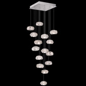 Contemporary Natural Inspirations 19" Square Multi Pendant Fixture - Fine Art Handcrafted Lighting 853040-11L