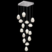 Contemporary Natural Inspirations 19" Square Multi Pendant Fixture - Fine Art Handcrafted Lighting 853040-13L
