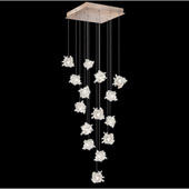 Contemporary Natural Inspirations 19" Square Multi Pendant Fixture - Fine Art Handcrafted Lighting 853040-202L