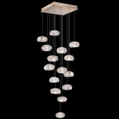 Contemporary Natural Inspirations 19" Square Multi Pendant Fixture - Fine Art Handcrafted Lighting 853040-21L