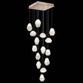 Contemporary Natural Inspirations 19" Square Multi Pendant Fixture - Fine Art Handcrafted Lighting 853040-23L