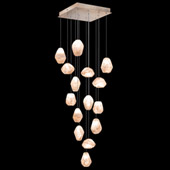 Contemporary Natural Inspirations 19" Square Multi Pendant Fixture - Fine Art Handcrafted Lighting 853040-24L