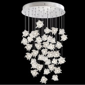 Contemporary Natural Inspirations 34" Round Multi Pendant Fixture - Fine Art Handcrafted Lighting 853440-102L