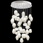 Contemporary Natural Inspirations 34" Round Multi Pendant Fixture - Fine Art Handcrafted Lighting 853440-13L