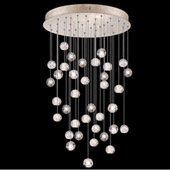 Contemporary Natural Inspirations 34" Round Multi Pendant Fixture - Fine Art Handcrafted Lighting 853440-206L