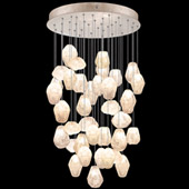 Contemporary Natural Inspirations 34" Round Multi Pendant Fixture - Fine Art Handcrafted Lighting 853440-24L