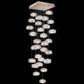 Contemporary Natural Inspirations 30" Square Multi Pendant Fixture - Fine Art Handcrafted Lighting 853540-21L