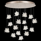 Contemporary Natural Inspirations 32" Round Multi Pendant Fixture - Fine Art Handcrafted Lighting 862840-202L