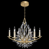 Crystal Lily Buds Six Light Chandelier - Fine Art Handcrafted Lighting 881140-1