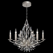 Crystal Lily Buds Six Light Chandelier - Fine Art Handcrafted Lighting 881140