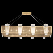 Transitional Crownstone Rectangular Pendant Island Light - Fine Art Handcrafted Lighting 891240-22