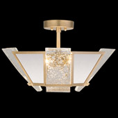 Transitional Crownstone Square Semi-Flush Mount Ceiling Light - Fine Art Handcrafted Lighting 891340-21