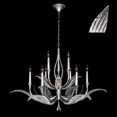 Transitional Plume Chandelier - Fine Art Handcrafted Lighting 893640-11