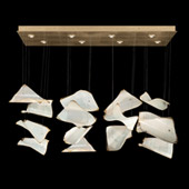 Contemporary Elevate Pages Rectangular Multi Pendant Fixture - Fine Art Handcrafted Lighting 894840-272