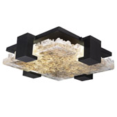 Contemporary Terra Indoor/Outdoor Square Flush Mount Ceiling Light - Fine Art Handcrafted Lighting 895440-12