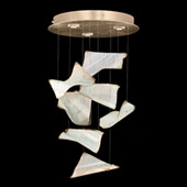 Contemporary Elevate Pages Round Multi Pendant Fixture - Fine Art Handcrafted Lighting 895640-271