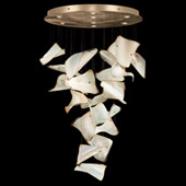 Contemporary Elevate Pages Round Multi Pendant Fixture - Fine Art Handcrafted Lighting 895840-271