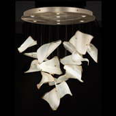 Contemporary Elevate Pages Round Multi Pendant Fixture - Fine Art Handcrafted Lighting 895840-272