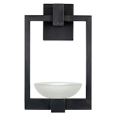 Contemporary Delphi Outdoor Wall Sconce with Downlight - Fine Art Handcrafted Lighting 898581-1
