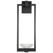 Contemporary Delphi Outdoor Wall Sconce with Downlight - Fine Art Handcrafted Lighting 898681-1