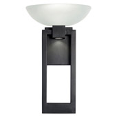 Contemporary Delphi Outdoor Wall Sconce with Downlight - Fine Art Handcrafted Lighting 898781-1