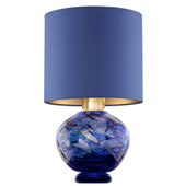Transitional SoBe Blue Dichro Collage Table Lamp - Fine Art Handcrafted Lighting 899910-44