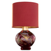 Transitional SoBe Red Dichro Collage Table Lamp - Fine Art Handcrafted Lighting 899910-55