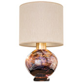 Transitional SoBe Amber Dichro Collage Table Lamp - Fine Art Handcrafted Lighting 899910-72