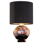 Transitional SoBe Amber Dichro Collage Table Lamp - Fine Art Handcrafted Lighting 899910-73