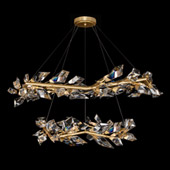Crystal Foret Two Tiered Round Pendant - Fine Art Handcrafted Lighting 909140-2