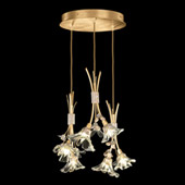 Crystal Azu Three Pendant Fixture - Fine Art Handcrafted Lighting 916540-2