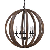Transitional Allier 5 - Light Large Pendant - Feiss F2936/5WOW/AF