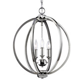 Transitional Corinne 3 - Light Globe Pendant - Feiss F3060/3PN