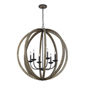 Transitional Allier 6 - Light Pendant Chandelier - Feiss F3186/6WOW/AF