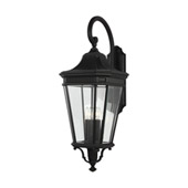 Traditional Cotswold Lane 4 - Light Outdoor Wall Lantern - Feiss OL5405BK