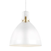Contemporary Brynne 1 - Light LED Pendant - Feiss P1442FWH-L1