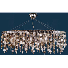 Glow Lighting 582SD5LSP-3C Crystal Midnight Pearl Oval Chandelier