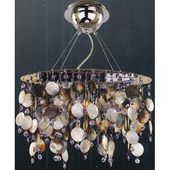 Crystal Midnight Pearl Oval Pendant Chandelier - Glow Lighting 582SD3LSP-9V