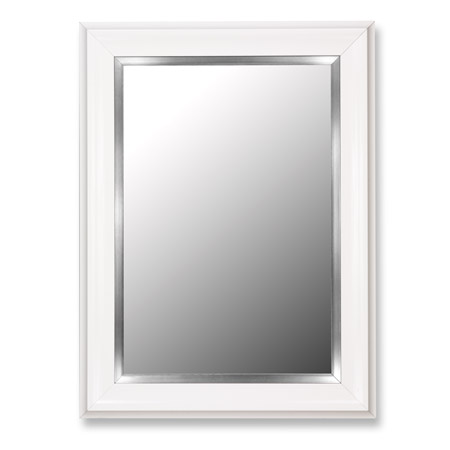 Hitchcock-Butterfield 206900 Glossy White Grande/ Stainless Liner Mirror
