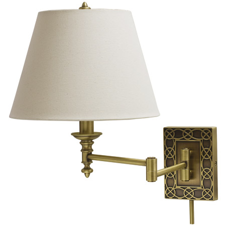 House of Troy WS763-AB Knot Swing Arm Wall Lamp