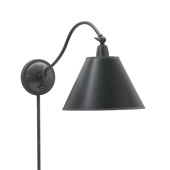 Transitional Hyde Park Wall Swing Arm Lamp - House of Troy HP725-OB-BP