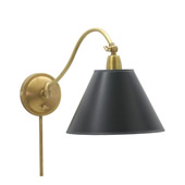 Transitional Hyde Park Wall Swing Arm Lamp - House of Troy HP725-WB-BP
