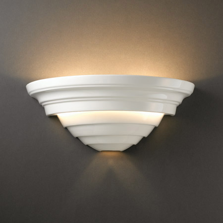 Justice Design CER-1555-WHT Ambiance Supreme Wall Sconce