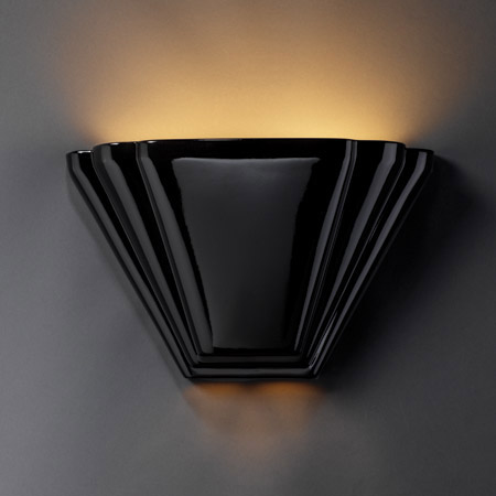 Justice Design CER-2700-BLK Ambiance Alas Wall Sconce