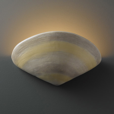 Justice Design CER-3710-SEAC Ambiance Clam Shell Wall Sconce