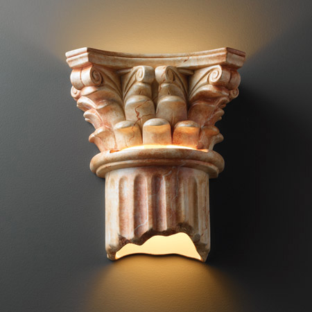 Justice Design CER-4705-STOA Ambiance Corinthian Column Wall Sconce