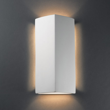 Justice Design CER-5145-BIS Ambiance ADA Peaked Rectangle Wall Sconce