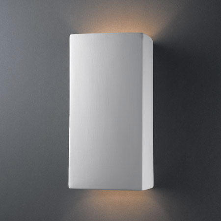 Justice Design CER-5955-BIS Ambiance Large ADA Rectangle Wall Sconce