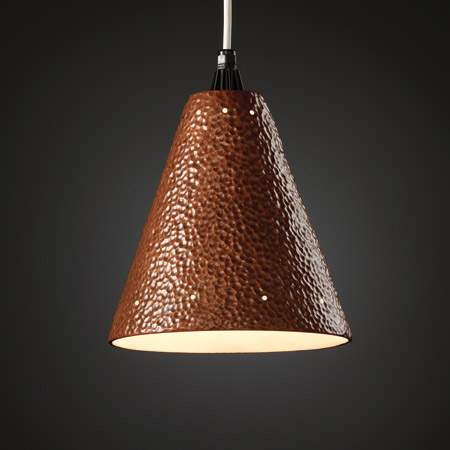 Justice Design CER-6225-HMCP-WTCD Radiance Cone Mini Pendant With Perforations